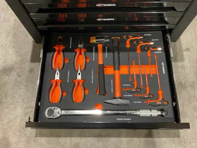 Huttenberg 4 la titan vault pro oranje gereedschapswagen - afbeelding 5 van  16