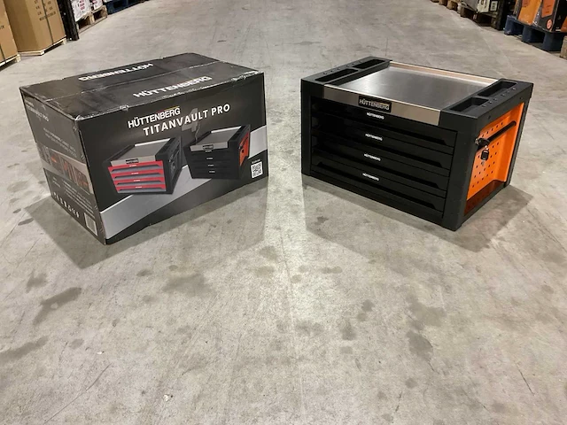Huttenberg 4 la titan vault pro oranje gereedschapswagen - afbeelding 8 van  16
