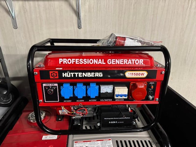 Hüttenberg h8500 key- en trekstart benzine generator - afbeelding 1 van  1