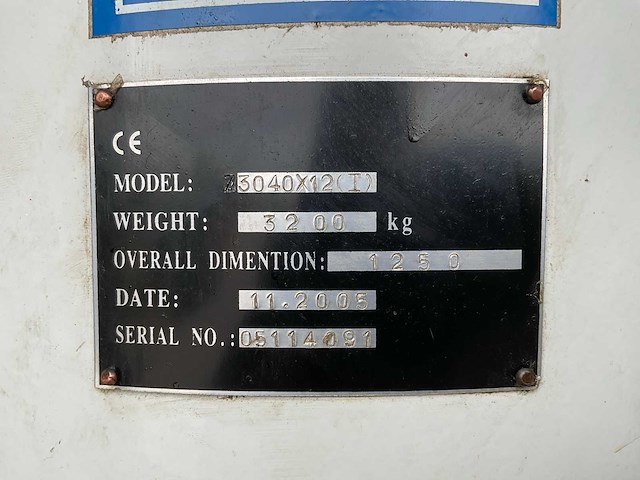 Huvema - 2005 - z3040x12(i) - radiaal boormachine - afbeelding 8 van  21