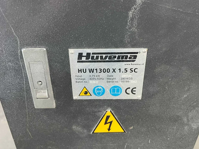Huvema - 2017 - hu w1300 x 1.5sc - plaatwals - afbeelding 4 van  4