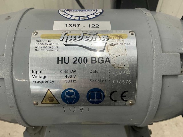 Huvema hu 200 bga dubbelsteens slijpmachine - afbeelding 3 van  5