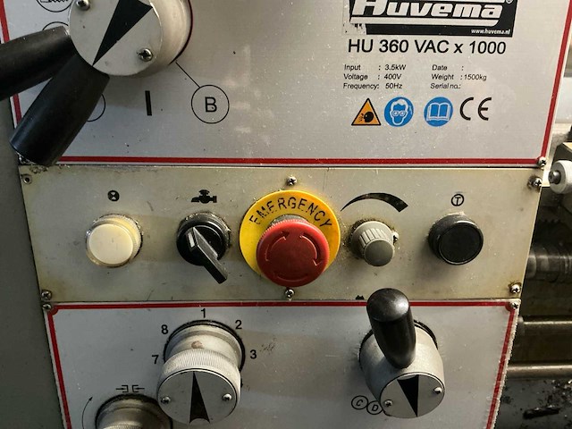 Huvema hu 360 vac x 1000 universele draaibank - afbeelding 7 van  24