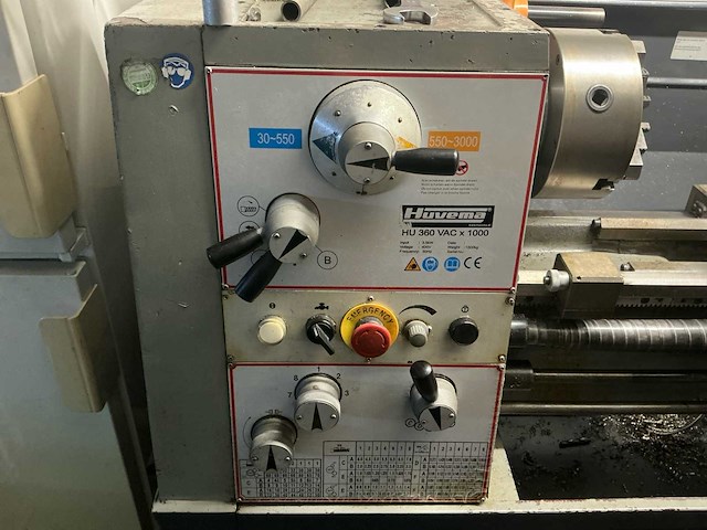 Huvema hu 360 vac x 1000 universele draaibank - afbeelding 20 van  24