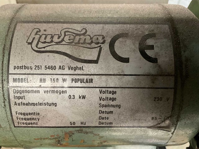Huvema hu150w dubbelsteens slijpmachine - afbeelding 2 van  2