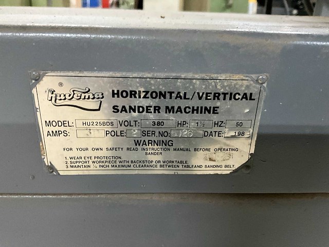 Huvema hu225bds bandschuurmachine - afbeelding 7 van  7