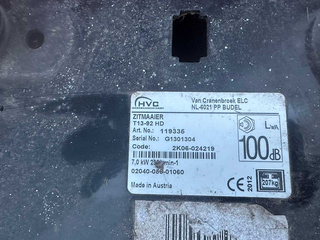 Hvc t 13-92 zitmaaier - afbeelding 8 van  8
