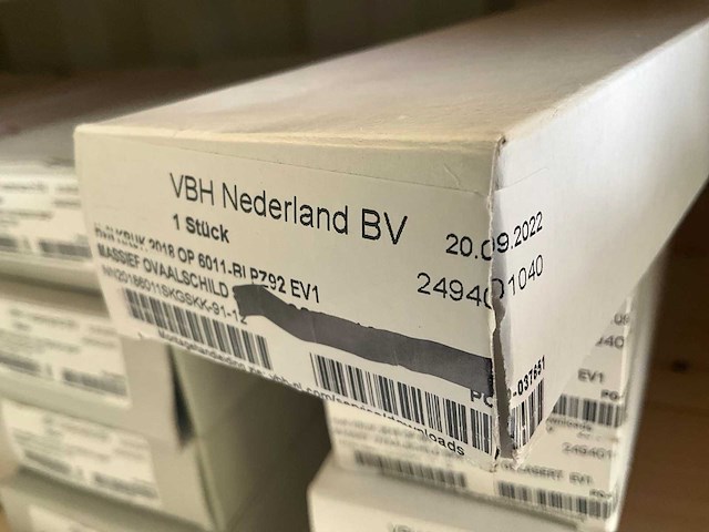 Hvn - ovaalschild massief schild - op 6011-bi pz92 ev1 - deurbeslag (6x) - afbeelding 2 van  3