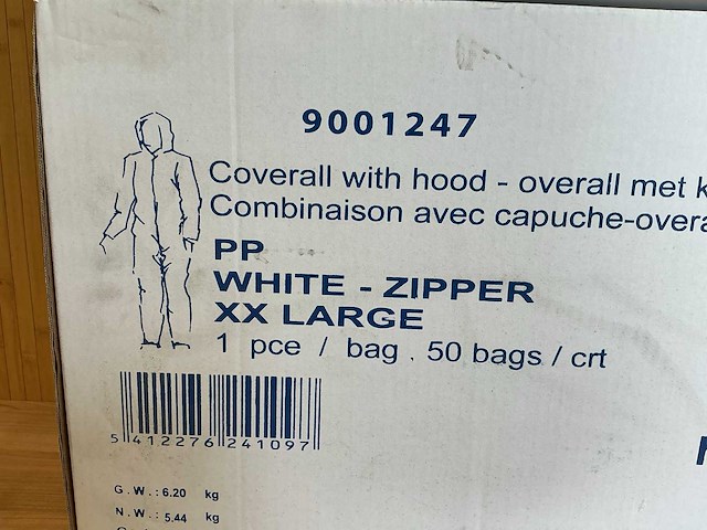 Hyapro overall met capuchon (100x) - afbeelding 5 van  5