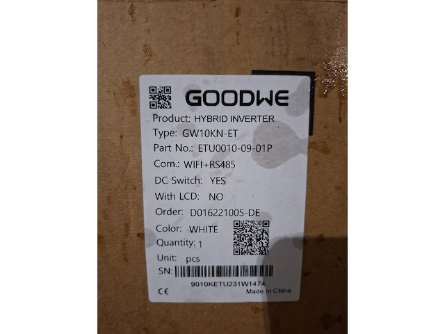 Hybride omvormer goodwe, gw10kn-et - afbeelding 3 van  3