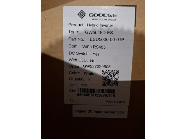 Hybride omvormer goodwe, gw5048d-es - afbeelding 3 van  3