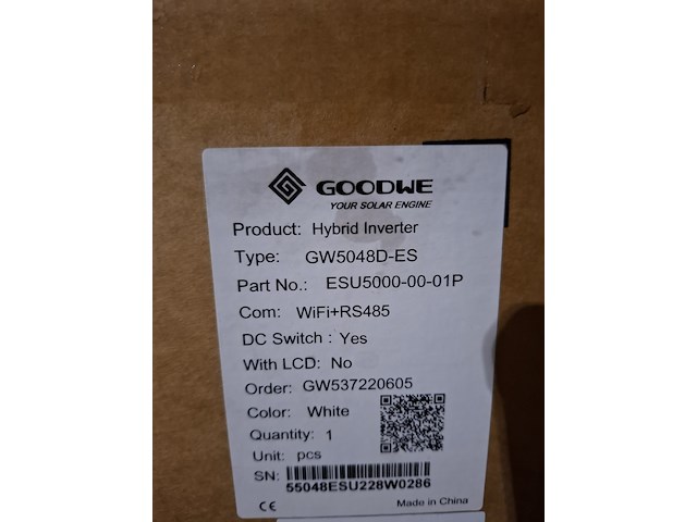 Hybride omvormer goodwe, gw5048d-es - afbeelding 3 van  3