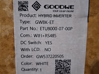 Hybride omvormer goodwe, gw8k-et - afbeelding 3 van  3