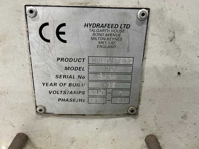 Hydrafeed - 1995 - multifeed ml1 - draaigereedschap - afbeelding 2 van  4