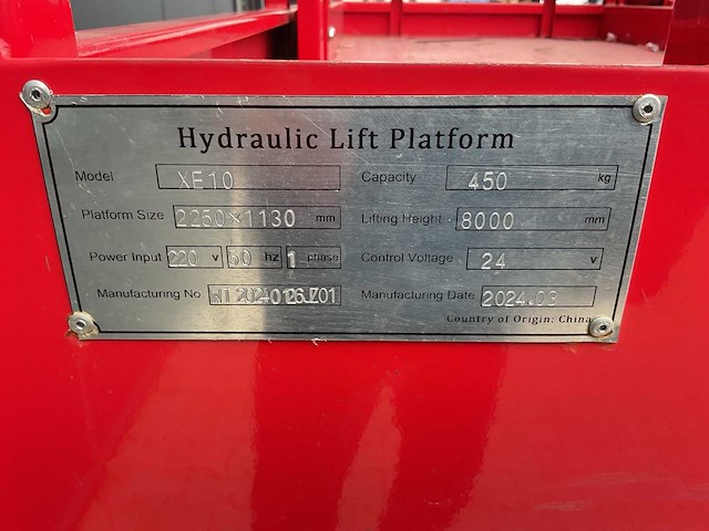 Hydraulic lift platform - xe-10 - hoogwerker - afbeelding 7 van  12