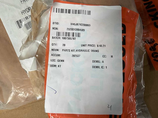 Hydraulic parts kit (20x) - afbeelding 4 van  5