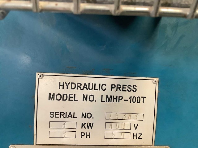 Hydraulik press - lmhp 100 t - hydraulische pers - afbeelding 5 van  5