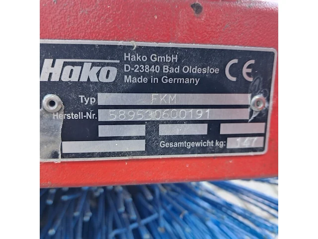 Hydraulisch aangedreven rolbezem, hako, fkm, rood - afbeelding 9 van  20