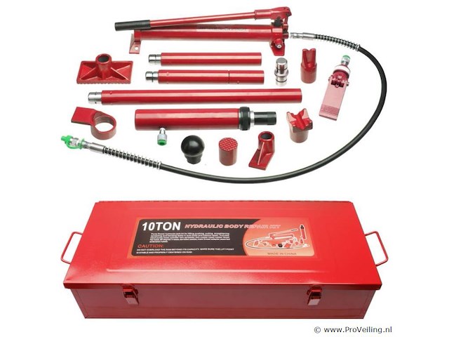 Hydraulisch carrosseriepers 13-delig incl. koffer & toebehoren - afbeelding 1 van  3