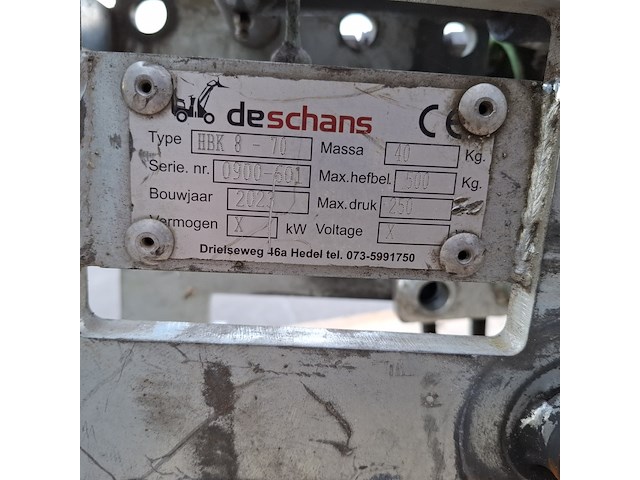 Hydraulische bandenklem, deschans, hbk 8-70, 2023 - afbeelding 9 van  9