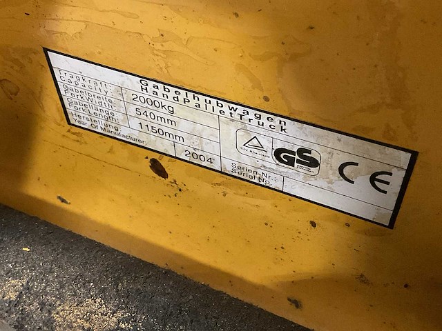 Hydraulische handpalletwagen - afbeelding 4 van  7