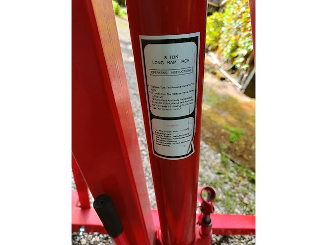 Hydraulische hef inrichting, rood - afbeelding 3 van  4
