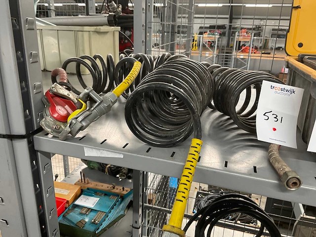 Hydraulische spiraalslang met koppeling - afbeelding 1 van  2