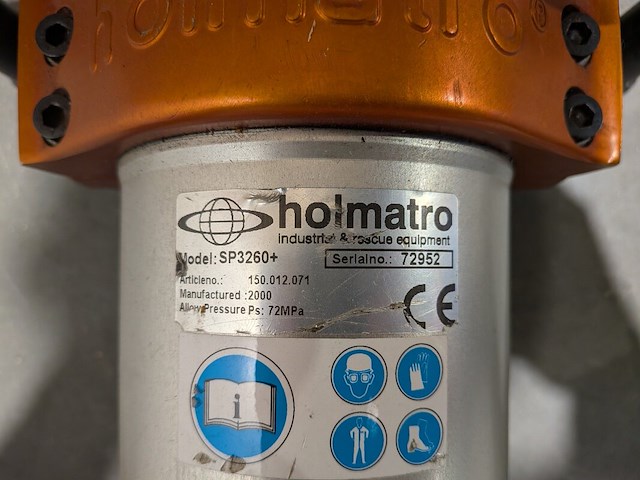 Hydraulische spreider, holmatro, sp3260+, 2000, (s/n: 72952) - afbeelding 5 van  5