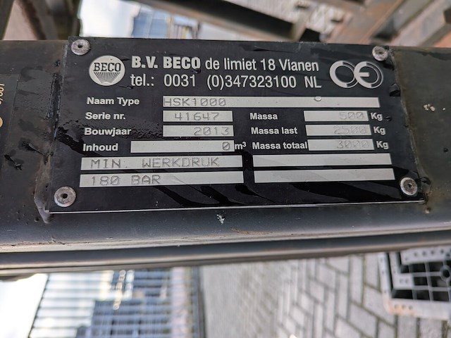 Hydraulische stenenklem, beco, hsk1000, 2013 - afbeelding 3 van  11