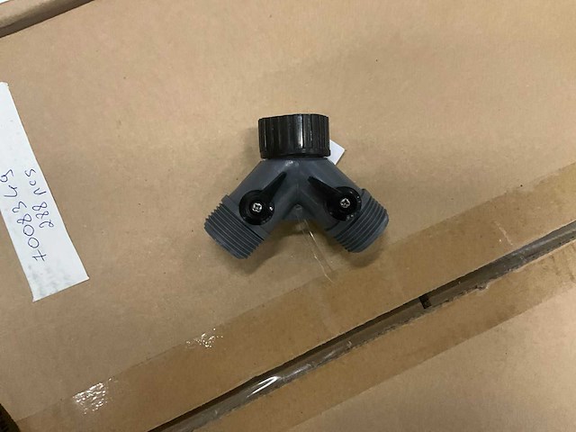 Hydro-fit in line valve 2073-0 3/4 y-verdeler met afsluitkranen - afbeelding 1 van  3