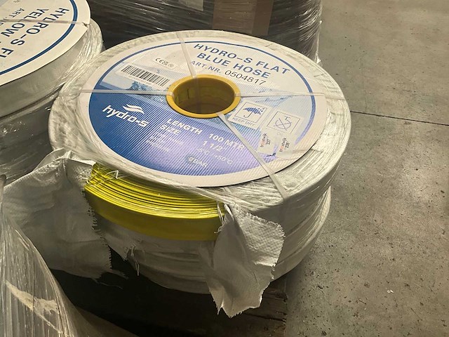 Hydro-s flat blue hose platte afvoerslang 100mtr (5x) - afbeelding 2 van  3