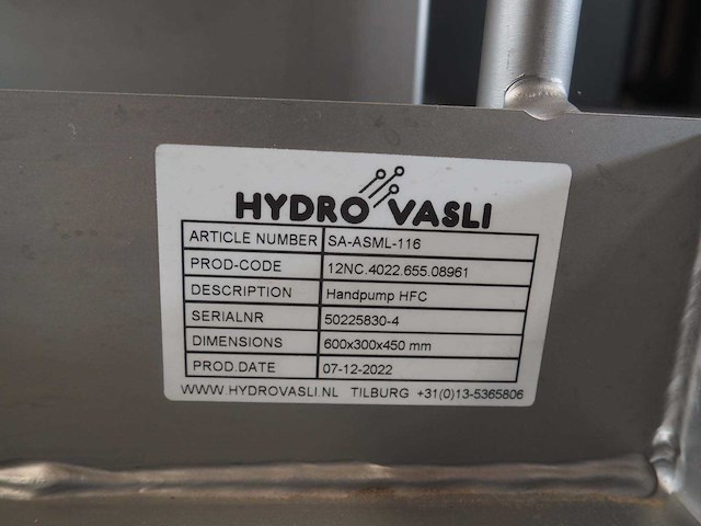 Hydro vasli - rvs hydraulische handpomp (2x) - afbeelding 4 van  5