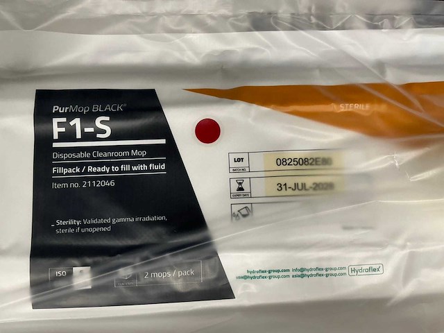 Hydroflex purmop zwarte f1-s doos met 90 wegwerp schoonmaakmop (15x) - afbeelding 2 van  4