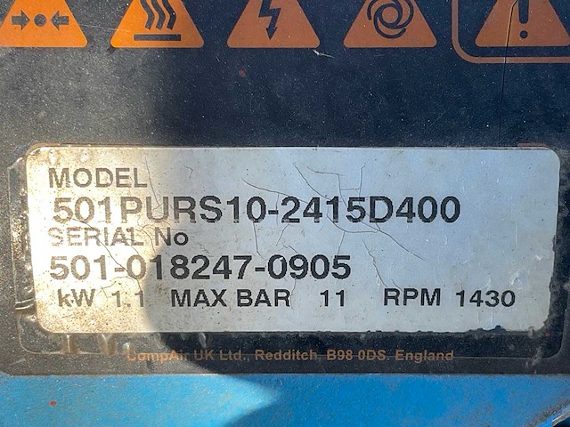 Hydrovane purs10-2415d400 luchtcompressor - afbeelding 9 van  9
