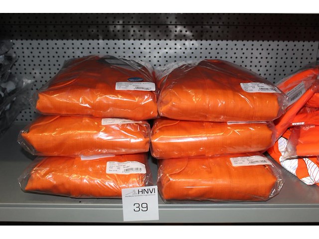 Hydrowear overall oranje zes stuks waaronder maat 58 één stuk, maat 60 drie stuks en maat 62 twee stuks - afbeelding 1 van  3