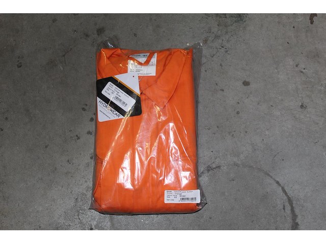 Hydrowear overall oranje zes stuks waaronder maat 58 één stuk, maat 60 drie stuks en maat 62 twee stuks - afbeelding 3 van  3