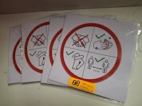 Hygiene stickers 18 cm 48 stuks