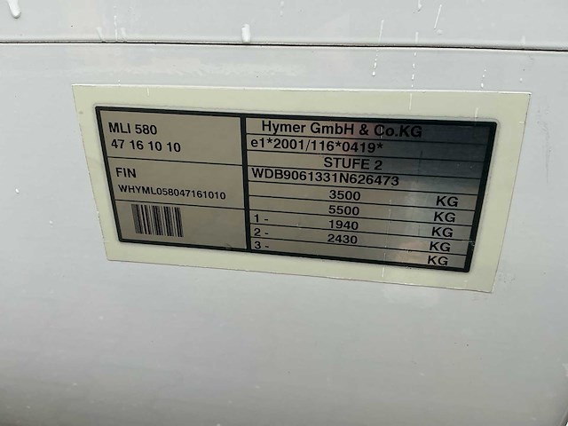 Hymer mli 580 camper - afbeelding 16 van  50