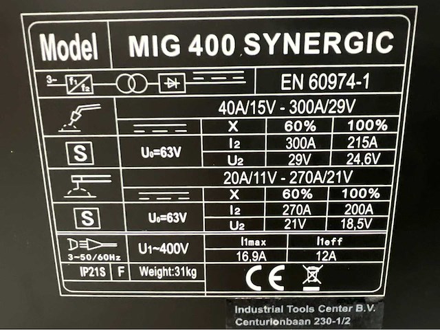Hyper welding - 2026 - mig-400 - lasmachine - afbeelding 13 van  15