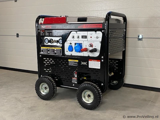 Hyperwelding pwc7.0-200a 3 in 1 multimachine (generator, lasapparaat en luchtcompressor) - afbeelding 3 van  8