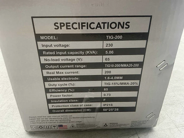 Hyperwelding tig-200 tig-lasmachine (8x) - afbeelding 6 van  7