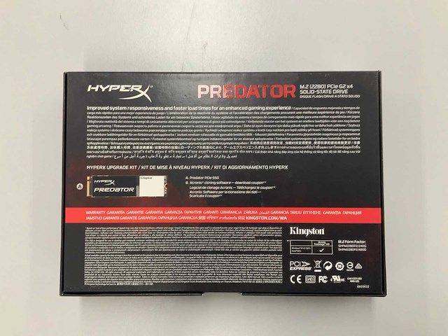 Hyperx predator m.2 240gb ssd - afbeelding 3 van  3