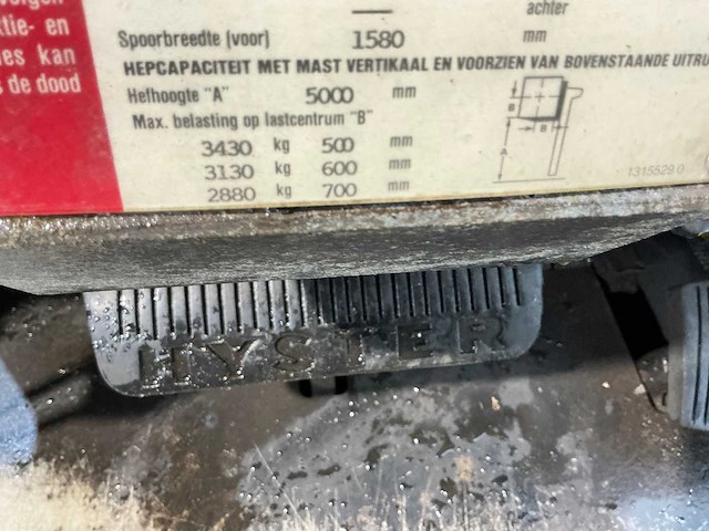 Hyster - 1995 - h4.00xl/5 - vorkheftruck - afbeelding 11 van  12