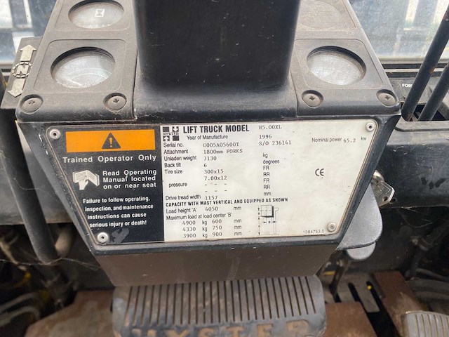 Hyster - 1996 - vista 2 stage - vorkheftruck - afbeelding 6 van  22