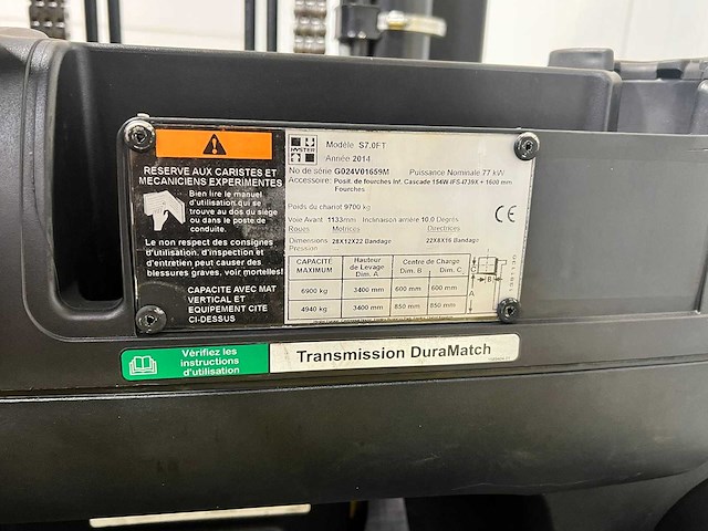 Hyster - 2014 - s7.0ft - 7.0m triplex, side-shift - vorkheftruck - afbeelding 5 van  6