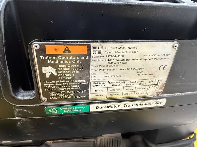 Hyster - 2017 - h2.0dt - vorkheftruck - afbeelding 15 van  15