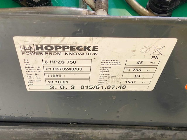 Hyster - 2018 - j2.0xnt lwb - 4.9m triplex, free-lift, side-shift, vorkversteller - vorkheftruck - afbeelding 6 van  7