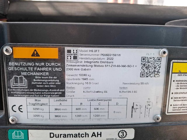Hyster - 2022 - h6.0ft - vorkheftruck - afbeelding 14 van  22