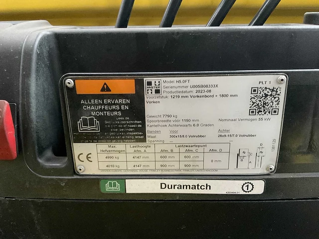 Hyster - 2023-08 - h5.0ft - vorkheftruck - afbeelding 9 van  25