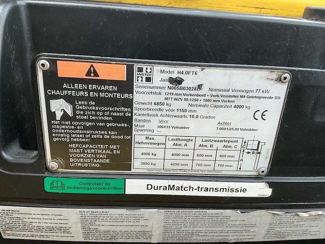 Hyster - 4.5 fortens - vorkheftruck - afbeelding 3 van  11